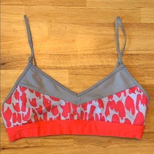 ALO Yoga sport bra/bralette  (gray & coral)